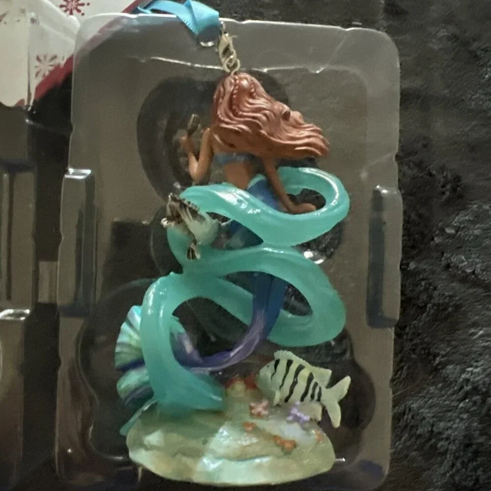 BNWT Disney The Little Mermaid Ariel with Flounder Live Action Film Ornament - Picture 6 of 8